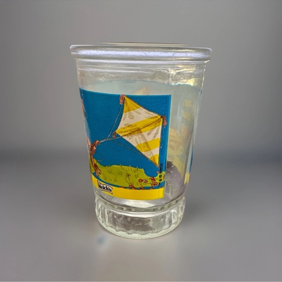 COPY - Curious George Welch’s Jelly Jar Glass #5 Blue Rare Juice Jam Grape Glas… - Picture 4 of 5